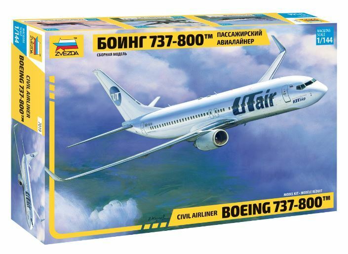 Boeing 737-800 Aircraft Plastic Kit 1:144 Model ZVEZDA