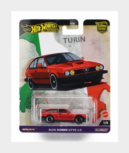 MATTEL HOT WHEELS HRV80-FPY86 ALFA ROMEO - GTV6 3.0 1982 - RED - 1/64