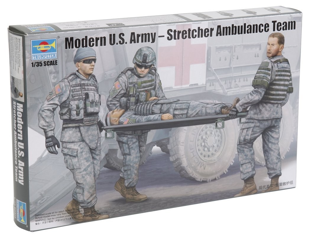 Trumpeter Modern US Army Stretcher Ambulance Team Model Kit