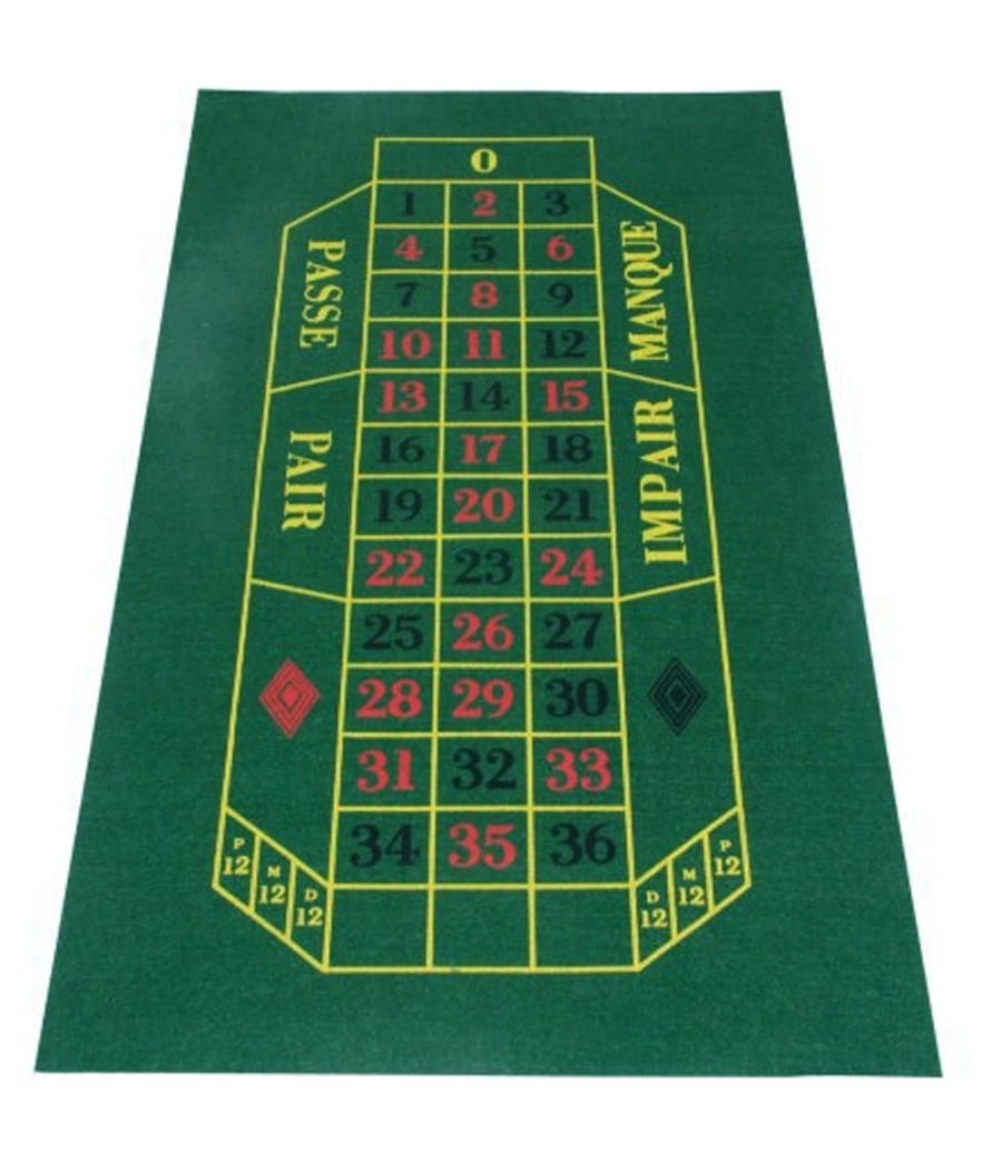 Tappeto Da Tavolo Verde Feltro Per Roulette Gioco Pallina Casino Games