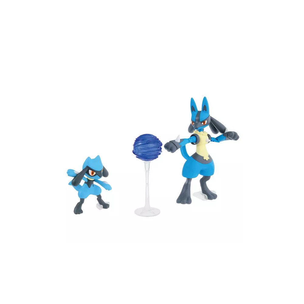 Bandai - Pokepla 44 - Kit modello Pokemon RIOLU E LUCARIO - Serie Pokemon Select