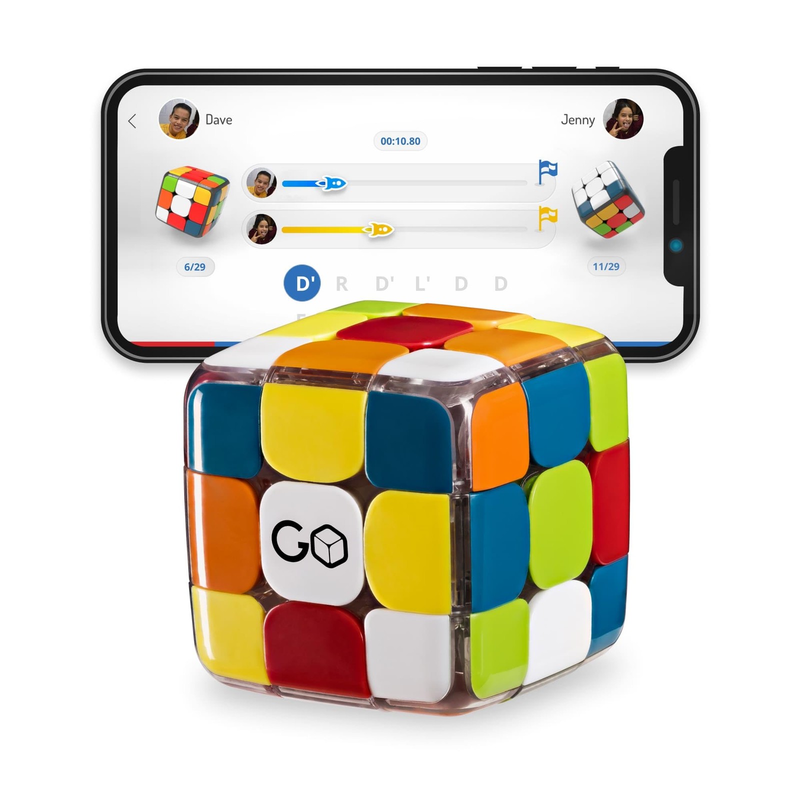 GoCube Edge - Connected Electronic Bluetooth Cube. Smart 3x3 Magnetic Stickerles