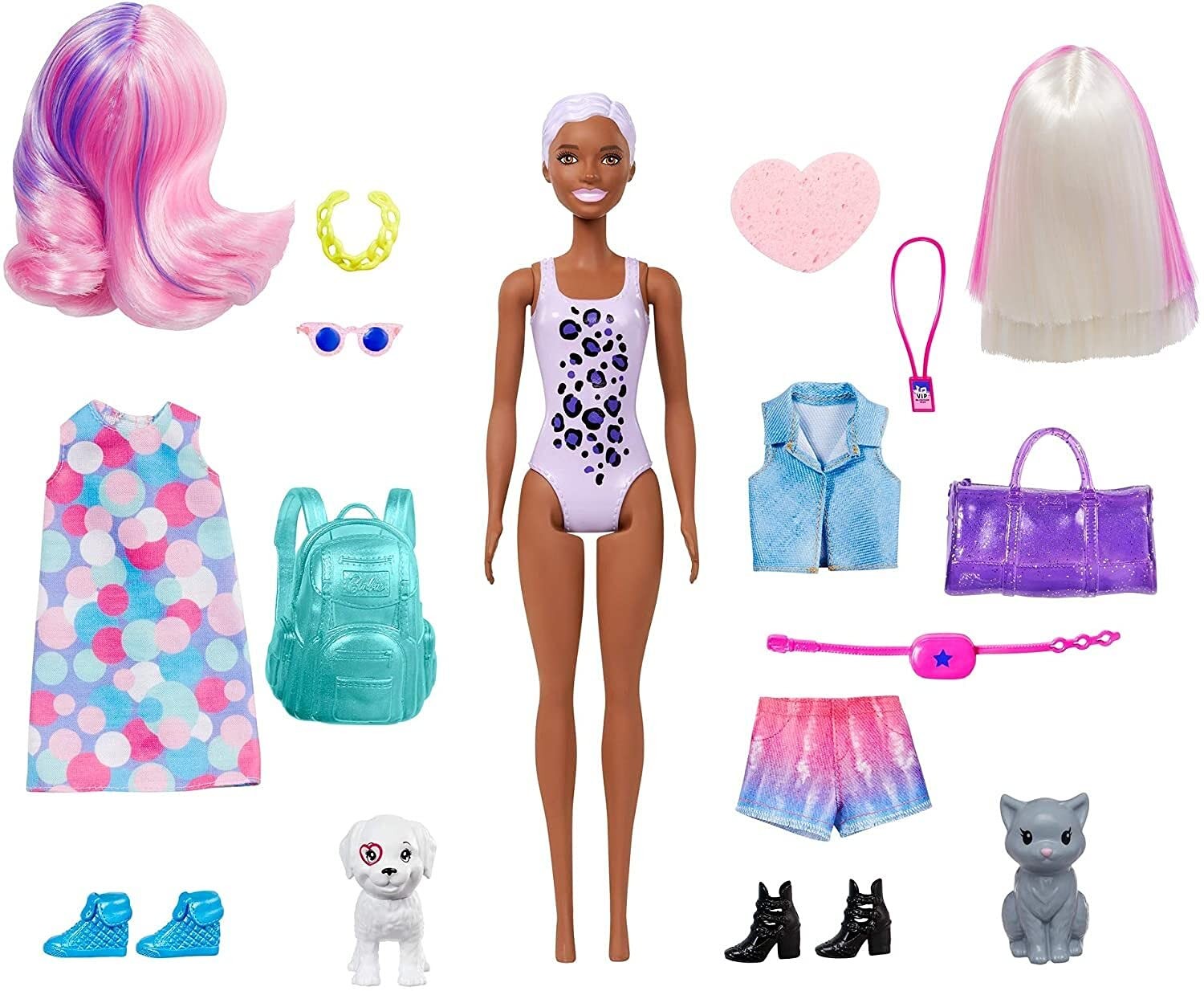 Barbie Day-to-Night Color Reveal Doll with 25 Surprises & Day-to-Night Transform