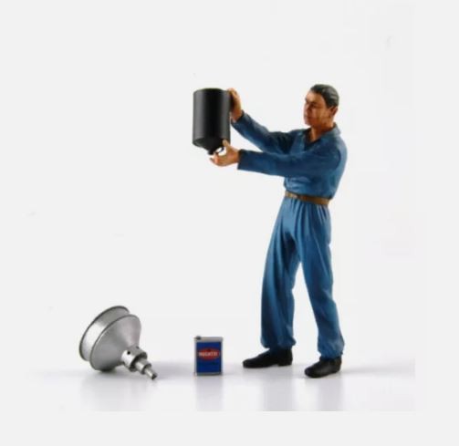 FLM - Lucien con la tuta blu - Riempitore di benzina - 1/18 - FLM118045-D1
