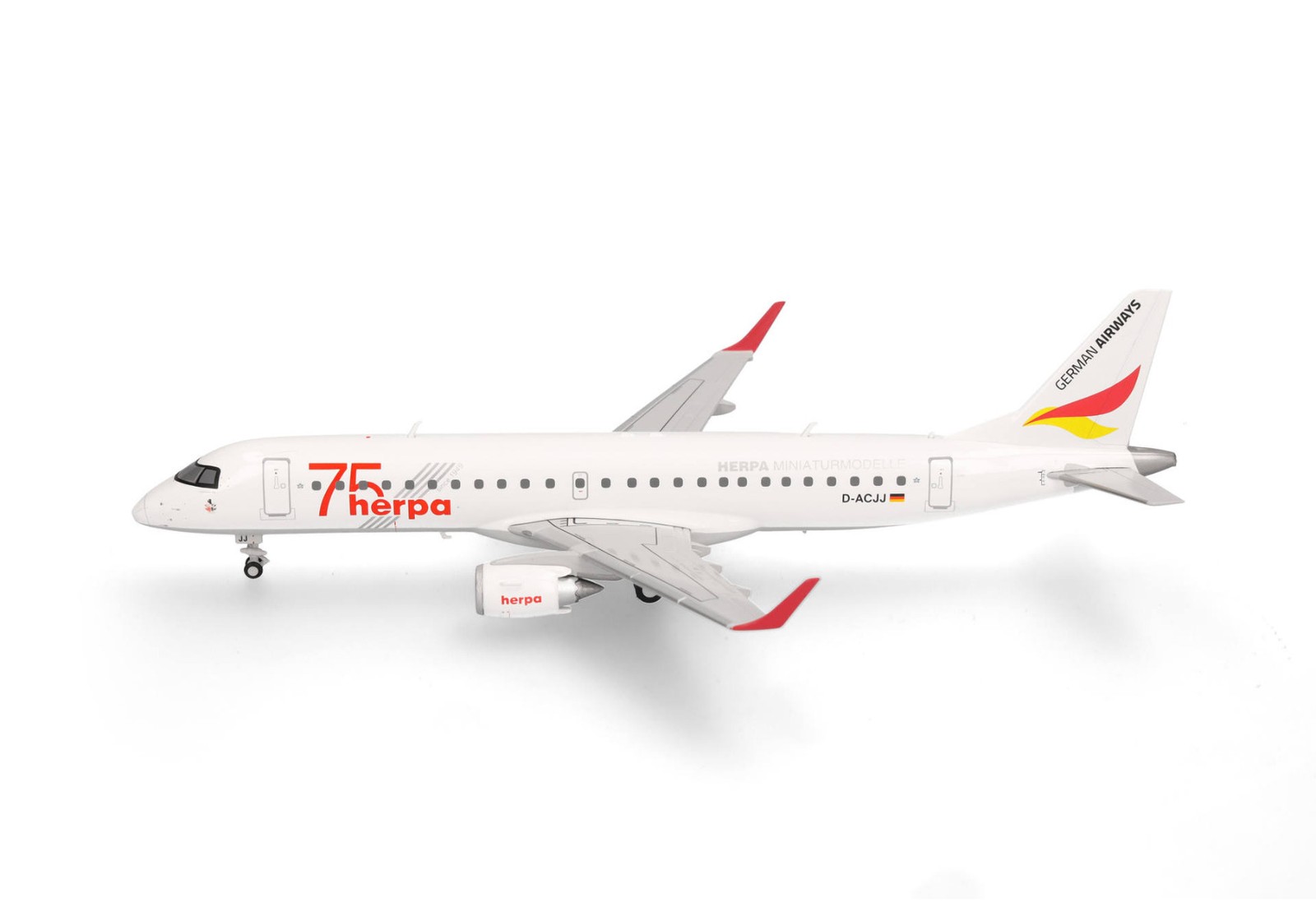 HERPA - EMBRAER E190 German Airways Herpa 75 anni - 1/200 - HER573221