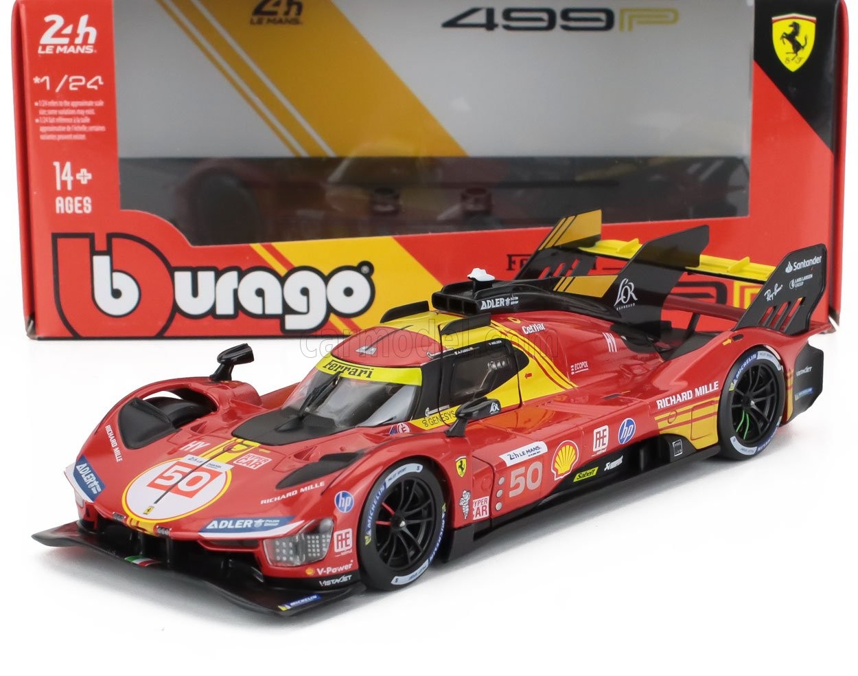 1/24 BURAGO - FERRARI - 499P 3.0L TURBO V6 TEAM FERRARI AF CORSE N 50 18-26312-5