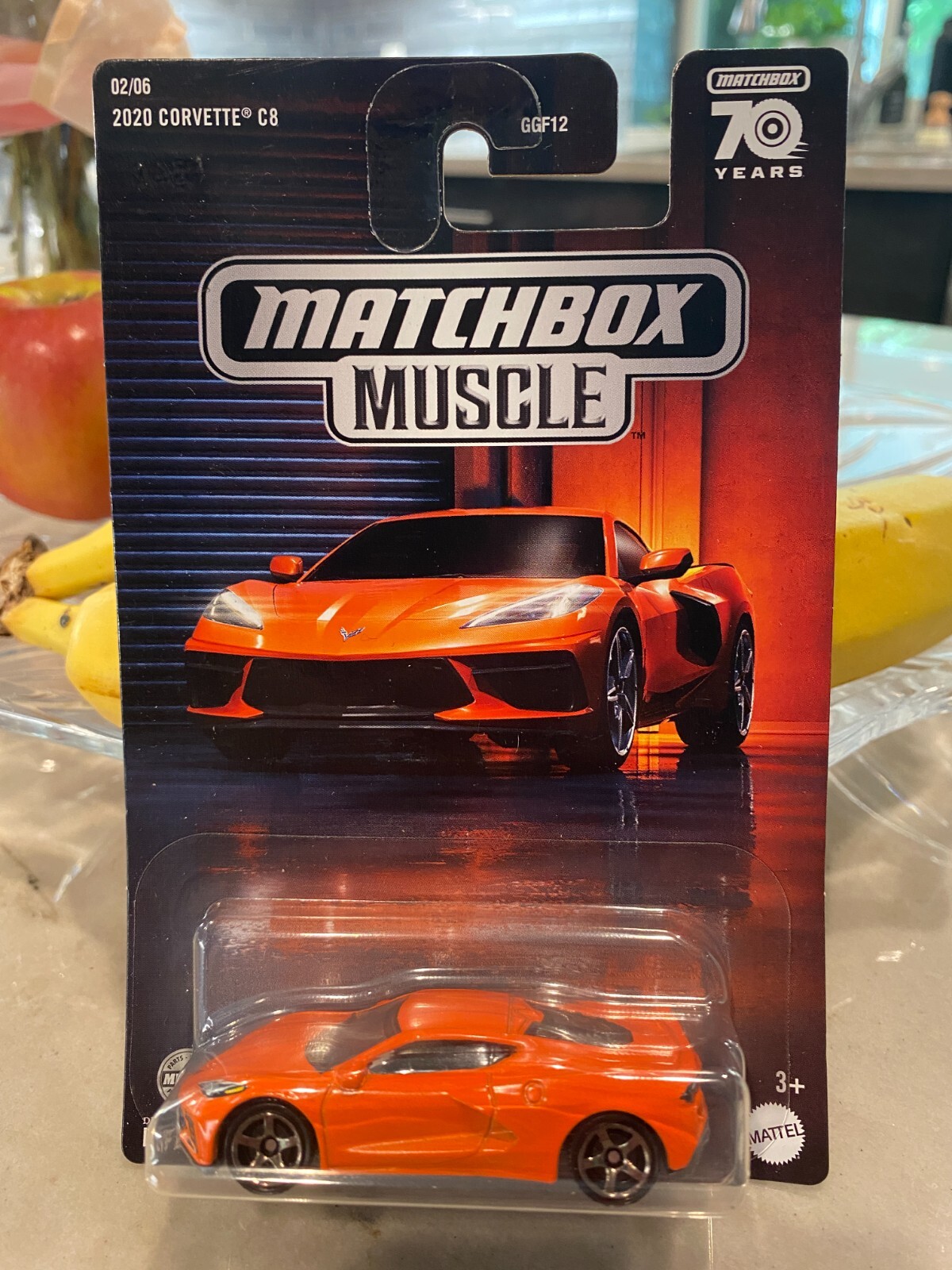 2023 Matchbox 2020 Corvette C8 Arancione Muscle Cars 70 Anni Anniversario