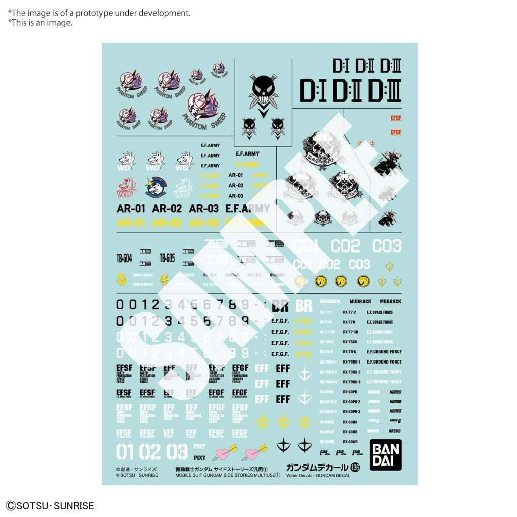 GUNDAM DECAL 136 GUNDAM SIDE ST MULTI 1