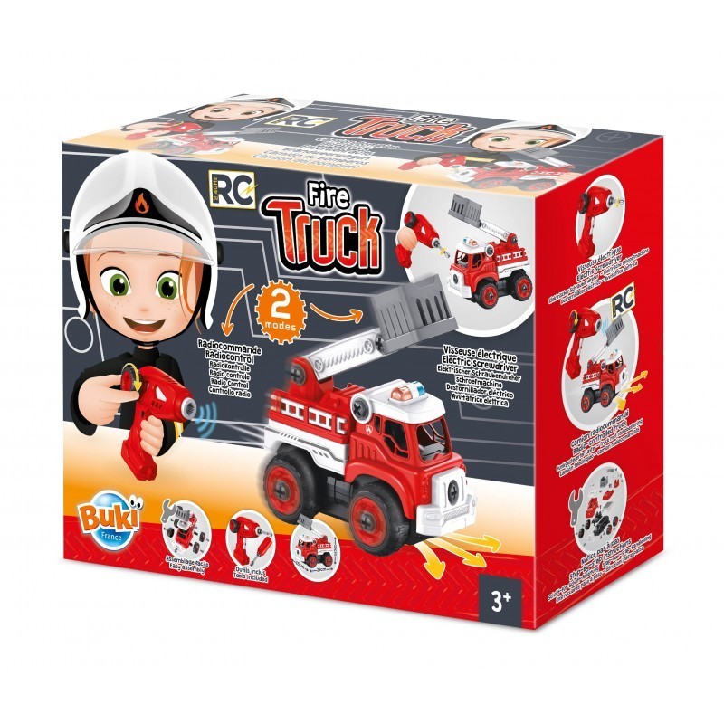 CAMION dei pompieri RADIOCOMANDATO da costruire BUKI kit scientifico FIRE TRUCK