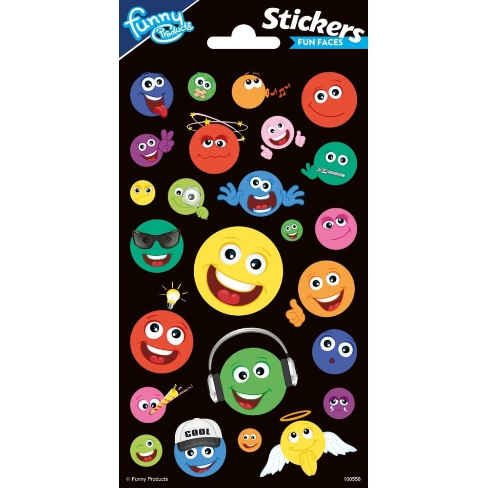 FUNNY PRODUCTS 100558 3D Cool Sides Stickers, Multi-Colour