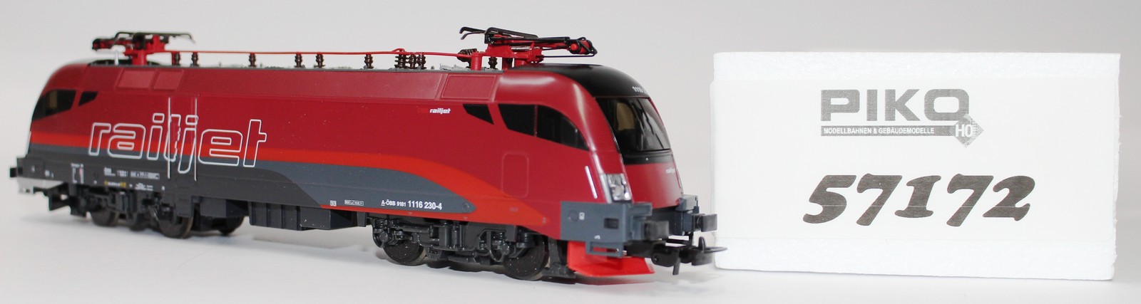 00172-DS Piko HO Locomotore DCC SOUND Taurus Railjet 1116.230 delle OBB ep. V