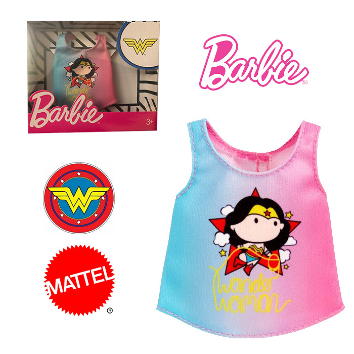 VESTITI DI BARBIE MAGLIA CANOTTA WONDER WOMAN MATTEL FXJ96