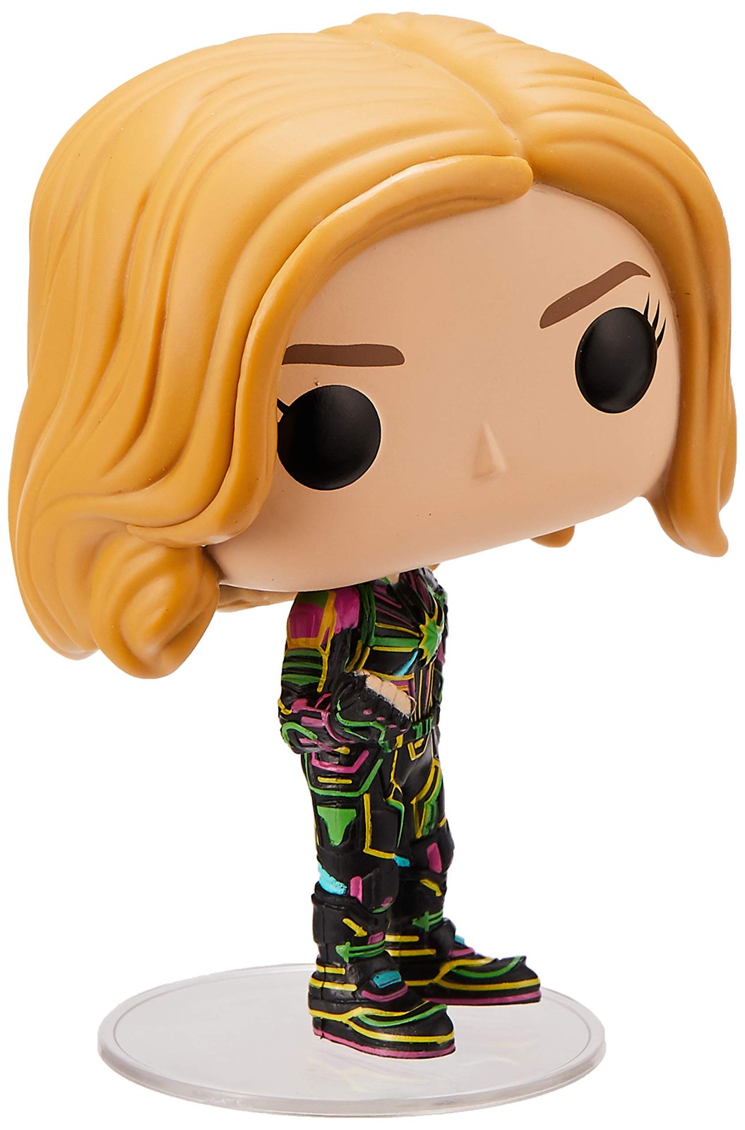Funko POP! Vinyl Bobble Captain Marvel With Neon Suit - Collectable Vinyl Figure