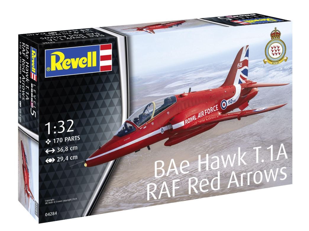 REVELL, Aereo BAe Hawk T.1A - Royal Air Force Red Arrows da assemblare e dipi...