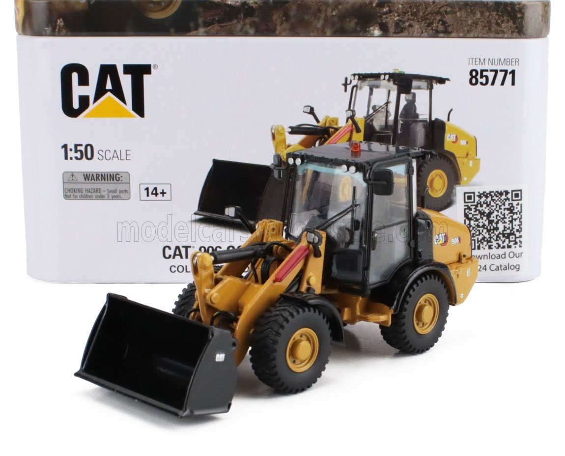 CATERPILLAR - CAT906 COMPACT RUSPA GOMMATA - SCRAPER TRACTOR WHEEL LOADER - YELL