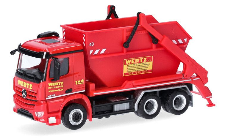 HERPA - MERCEDES BENZ Arocs M 6x4 con cassone ribaltabile AK16 WERTZ - 1/87 -...
