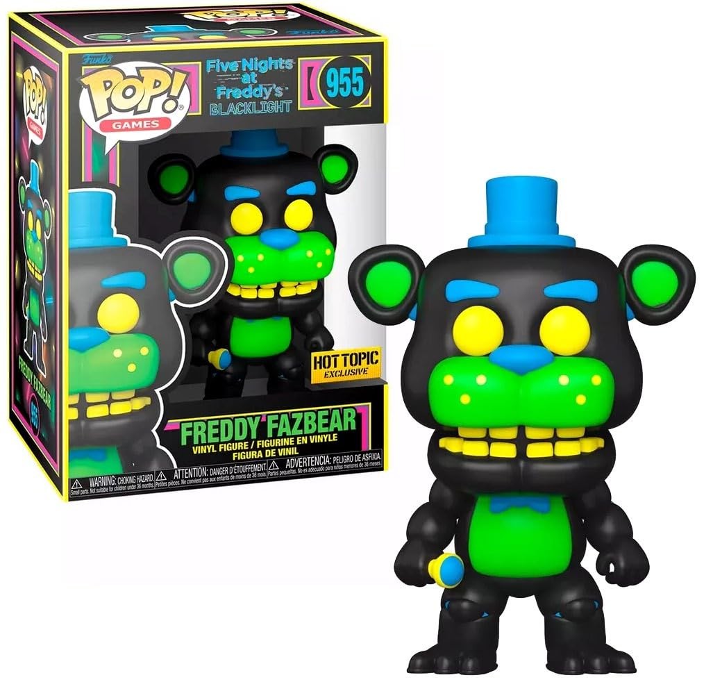 Funko Five Nights at Freddy's Pop Games Freddy Fazbear Blacklight Vinyl Figure H
