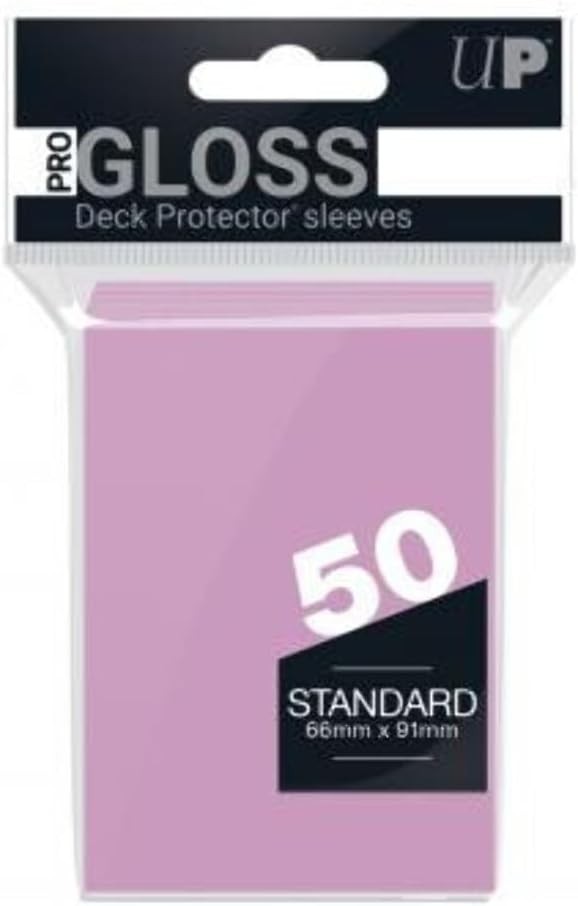 50 Bustine Ultra PRO GLOSS Standard BRIGHT PINK  Rosa Brillante