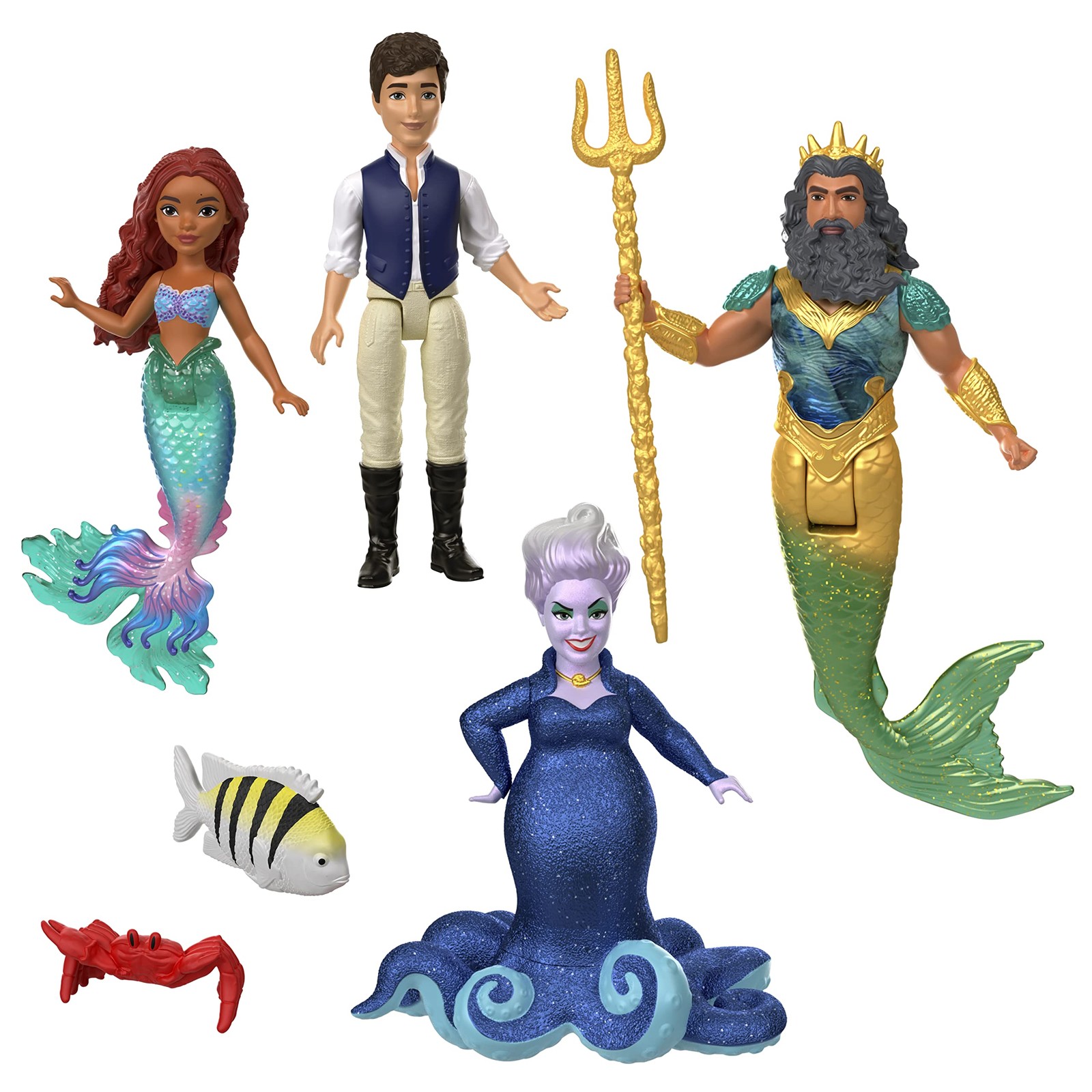 ​Disney The Little Mermaid Ariel's Adventures Story Set with 4 Small Dolls and A