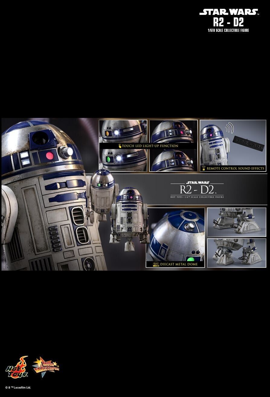 Hot Toys MMS408 - Star Wars : The Force Awakens - R2-D2 1:6 Figure New