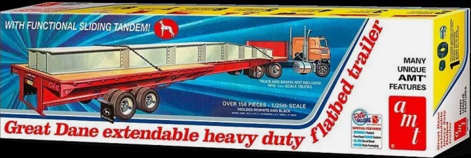 AMT, Rimorchio estensibile GREAT DANE - da assemblare e verniciare, 1/25,  AM...