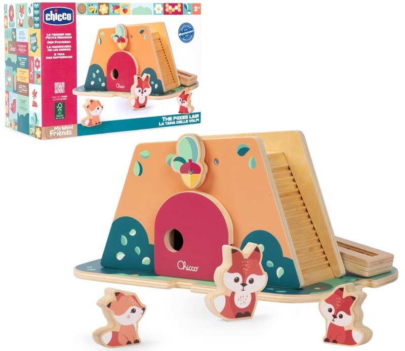CHICCO PLAYSET IN LEGNO LA TANA DELLE VOLPI 1219400
