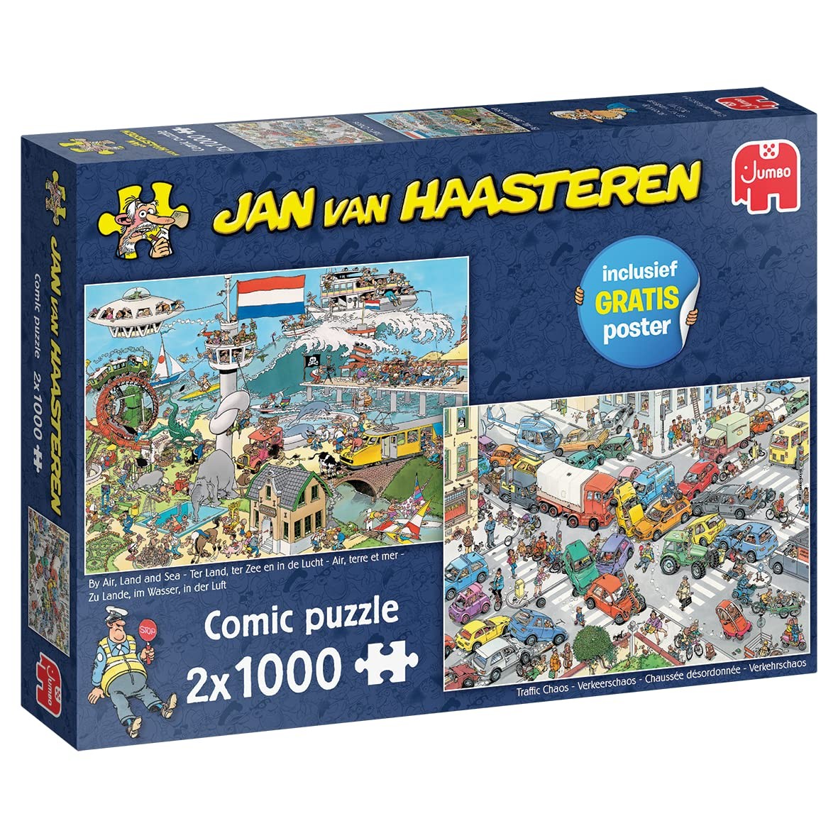 Jan van Haasteren - Verkehr Chaos & Luft Land und Meer 2x1000pcs - Puzzles für E