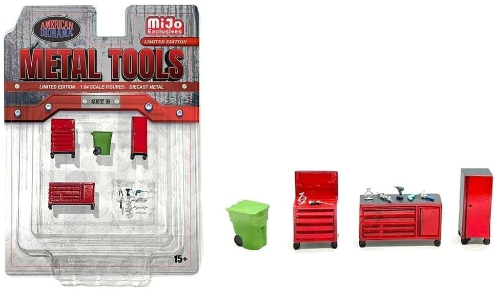American Diorama Metal Tools Set B (MiJo Exclusive) Die Cast 1/64