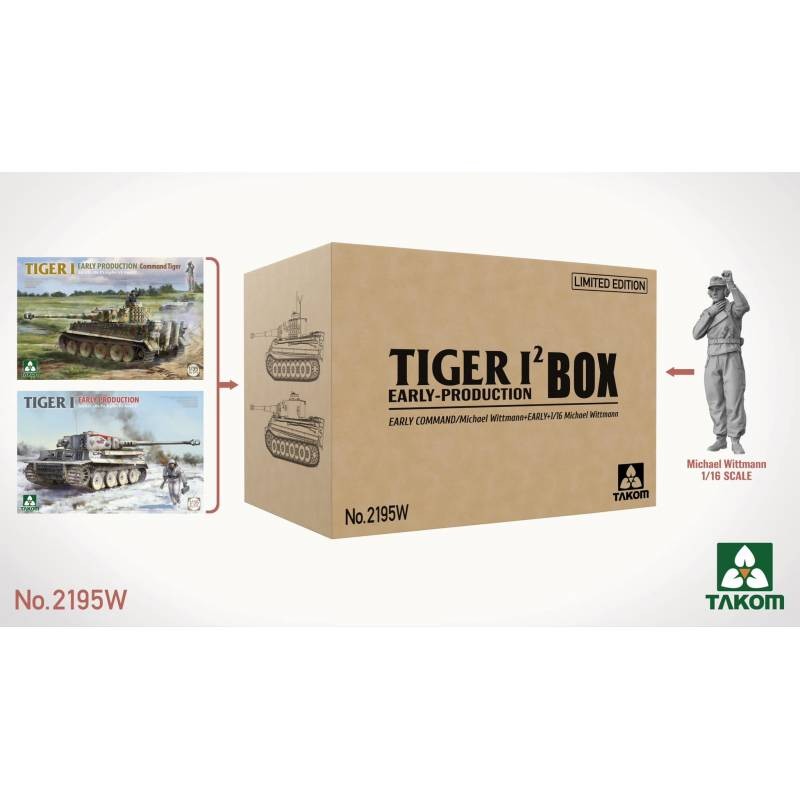 Tiger ² Early Produzione Box & 1:16 Wittmann TAKOM 2195w 1:3 5 1:16 Modellino