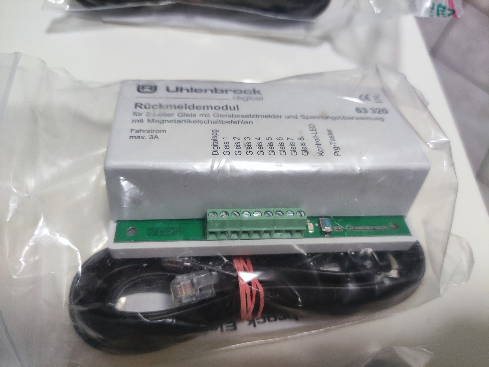 Uhlenbrock 63320 LocoNet Rückmeldemodul 2-Leiter-Gleis Modulo Nuovo Retroazione