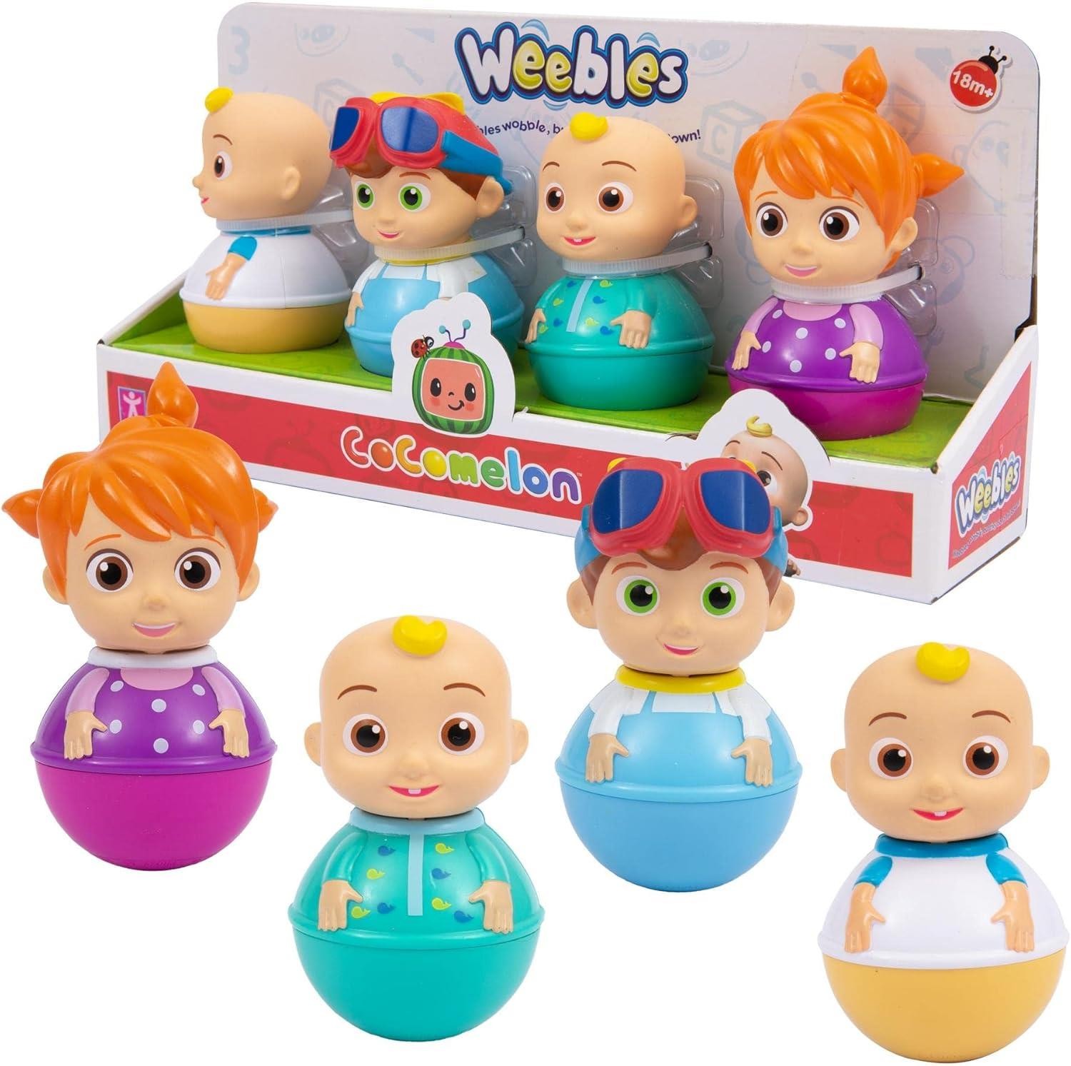 CoComelon Weebles Giocattoli Educativi Da 7,5 Cm Confezione Da 4