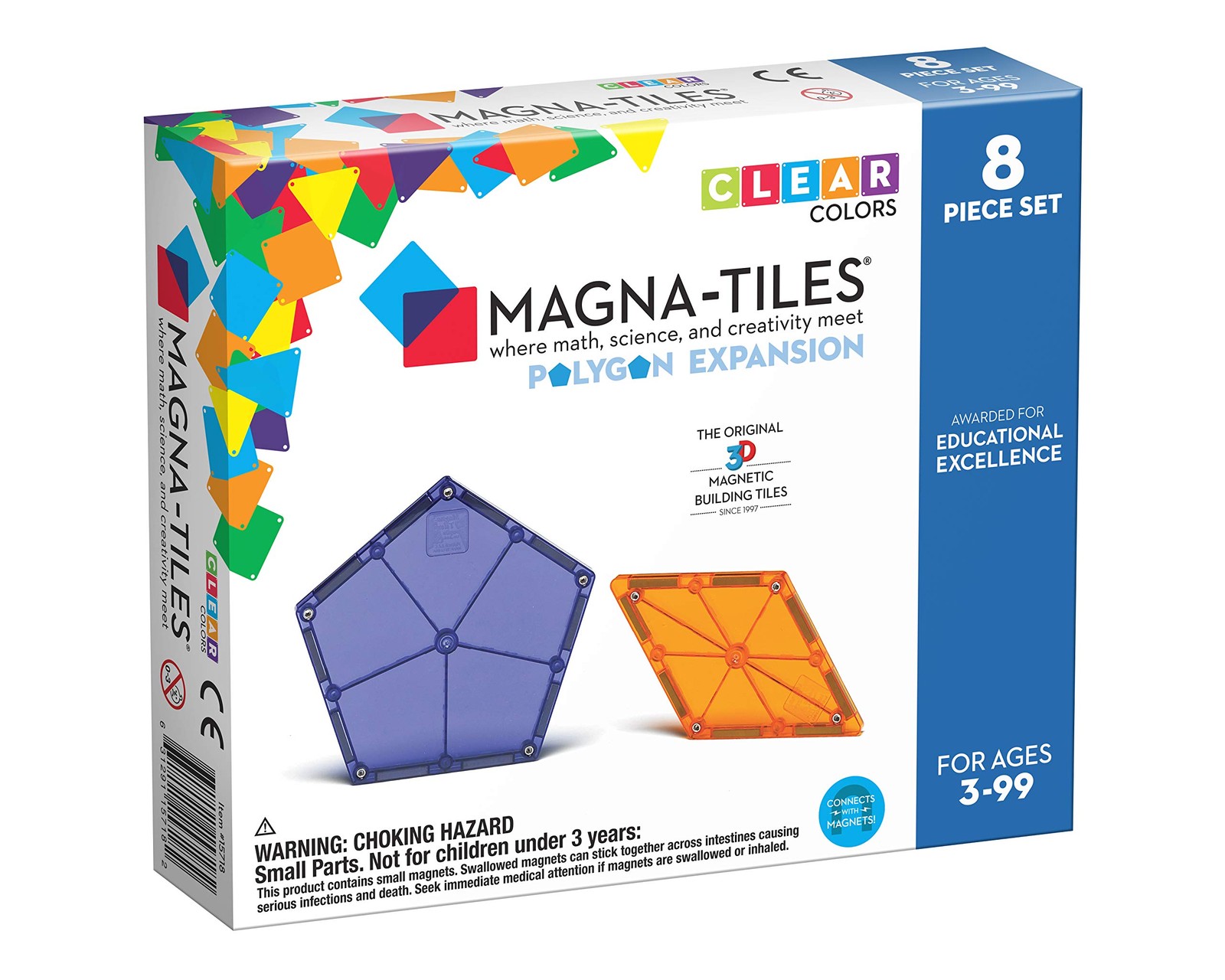 Magna-Tiles Polygons Expansion Set, The Original Magnetic Building Tiles for Cre
