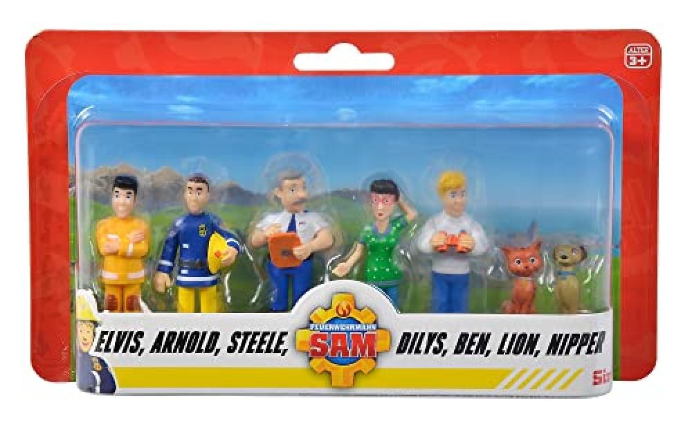 Simba 109252538 - Set di 6 personaggi Sam pompiere assortiti, disponibile solo u