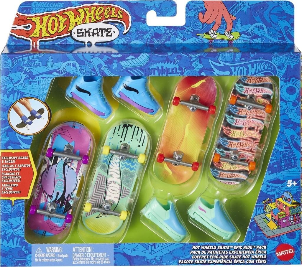 Hot Wheels skateboard + scarpe confezione da 4 pezzi