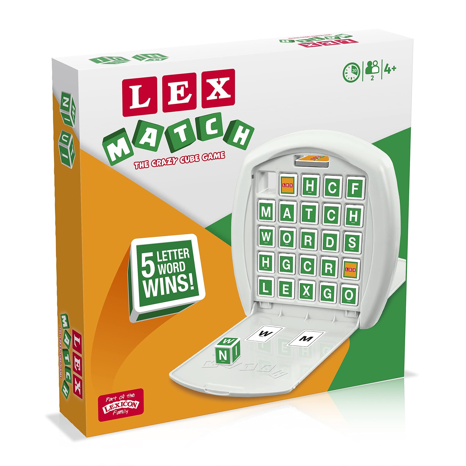 Top Trumps Lex Match The Crazy Cube Game, word cube game with camouflage learnin