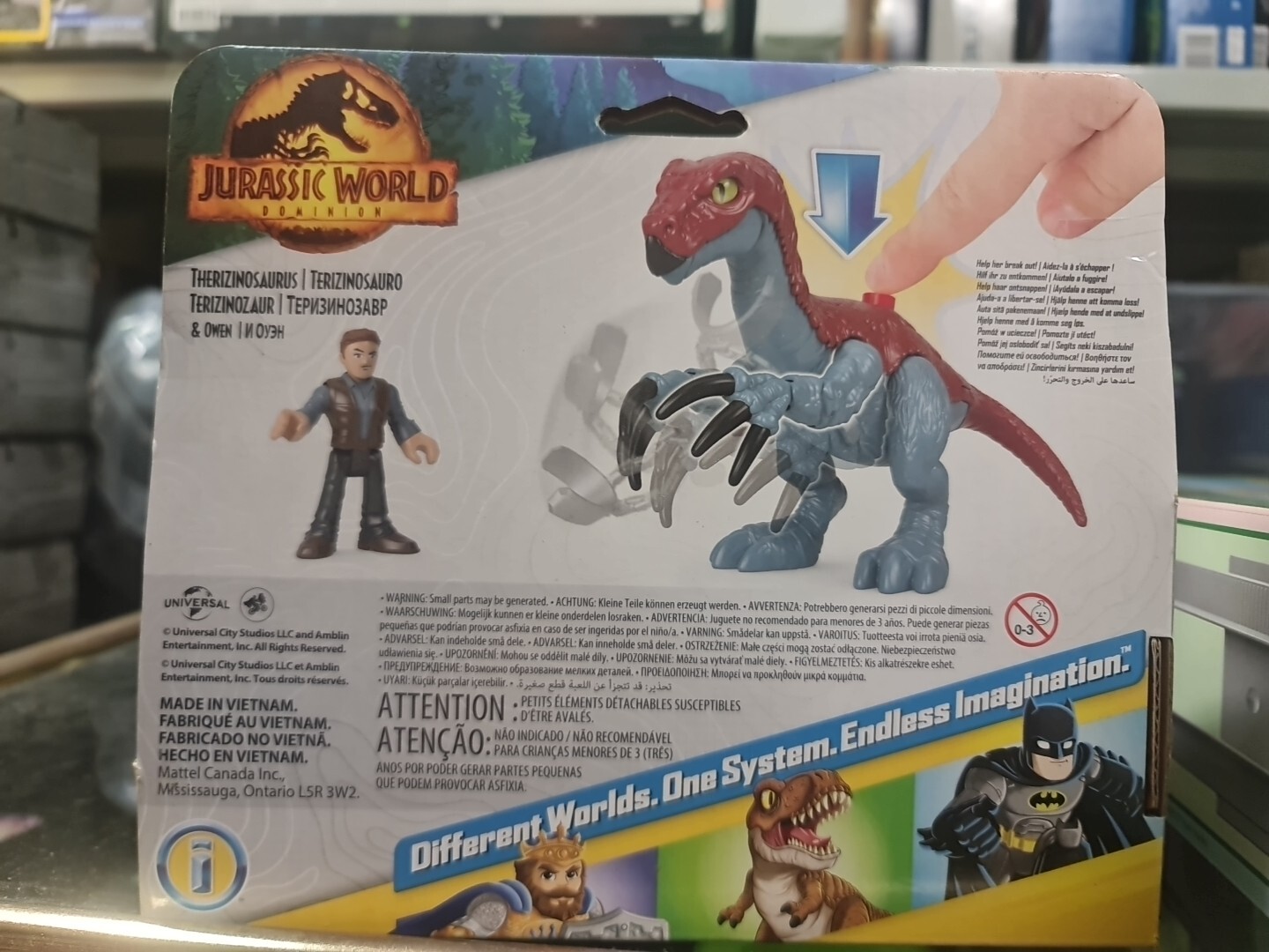 Fisher-Price Imaginext, Jurassic World Terizinosauro e Owen
