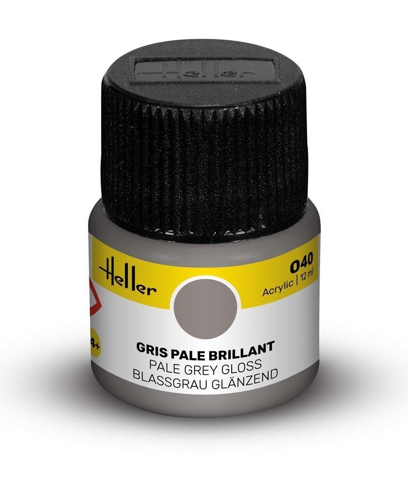 HELLER 9040 VERNICE ACRILICA 040 GRIGIO PALLIDO LUCIDO 12ML