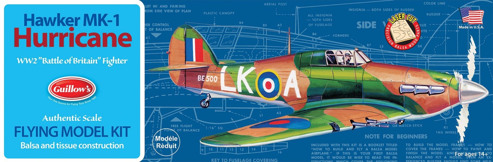 Guillow's Hawker MK-1 Hurricane Model Kit