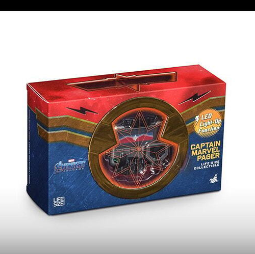Marvel Avengers Endgame Captain Marvel life size Pager Hot Toys Sideshow LMS009
