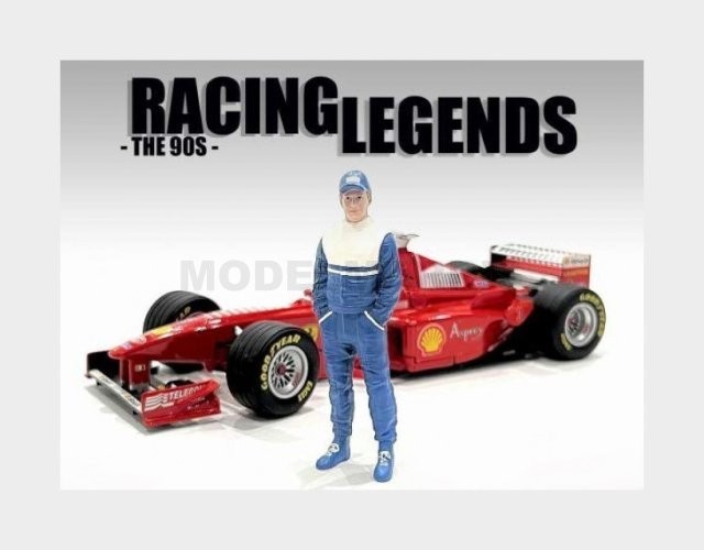 AMERICAN DIORAMA 76355 FIGURES - MAN RACING LEGEND 90s-A - BLUE WHITE - 1/18