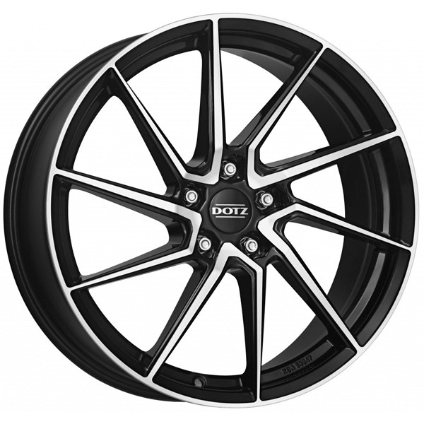 CERCHIO IN LEGA DOTZ SPA DARK 8X18 5X100 BLACK/POLISHED HU6