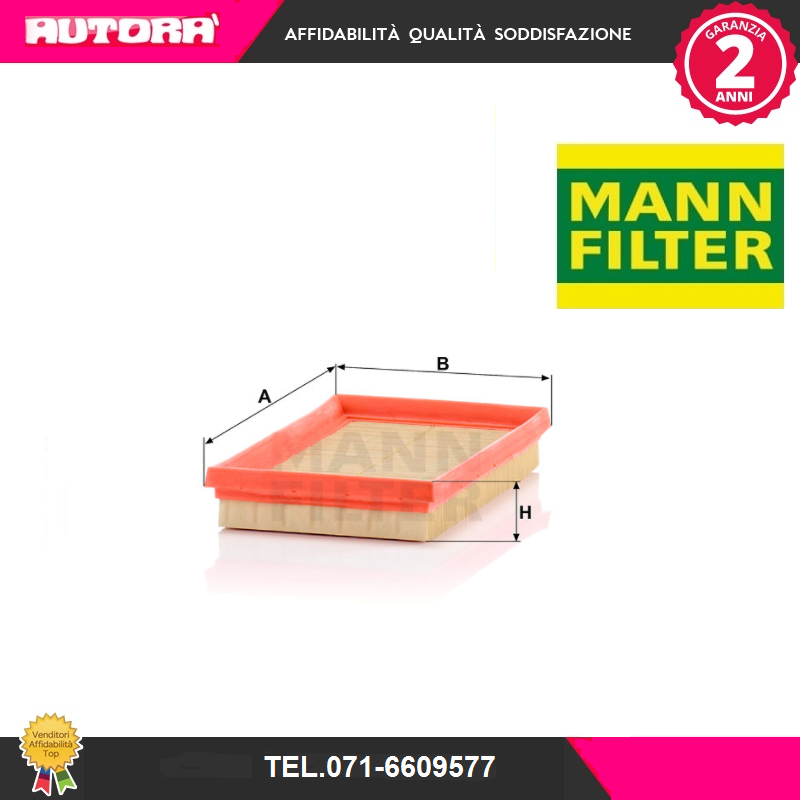 C22016 Filtro aria Twin air (MARCA-MANN FILTER).