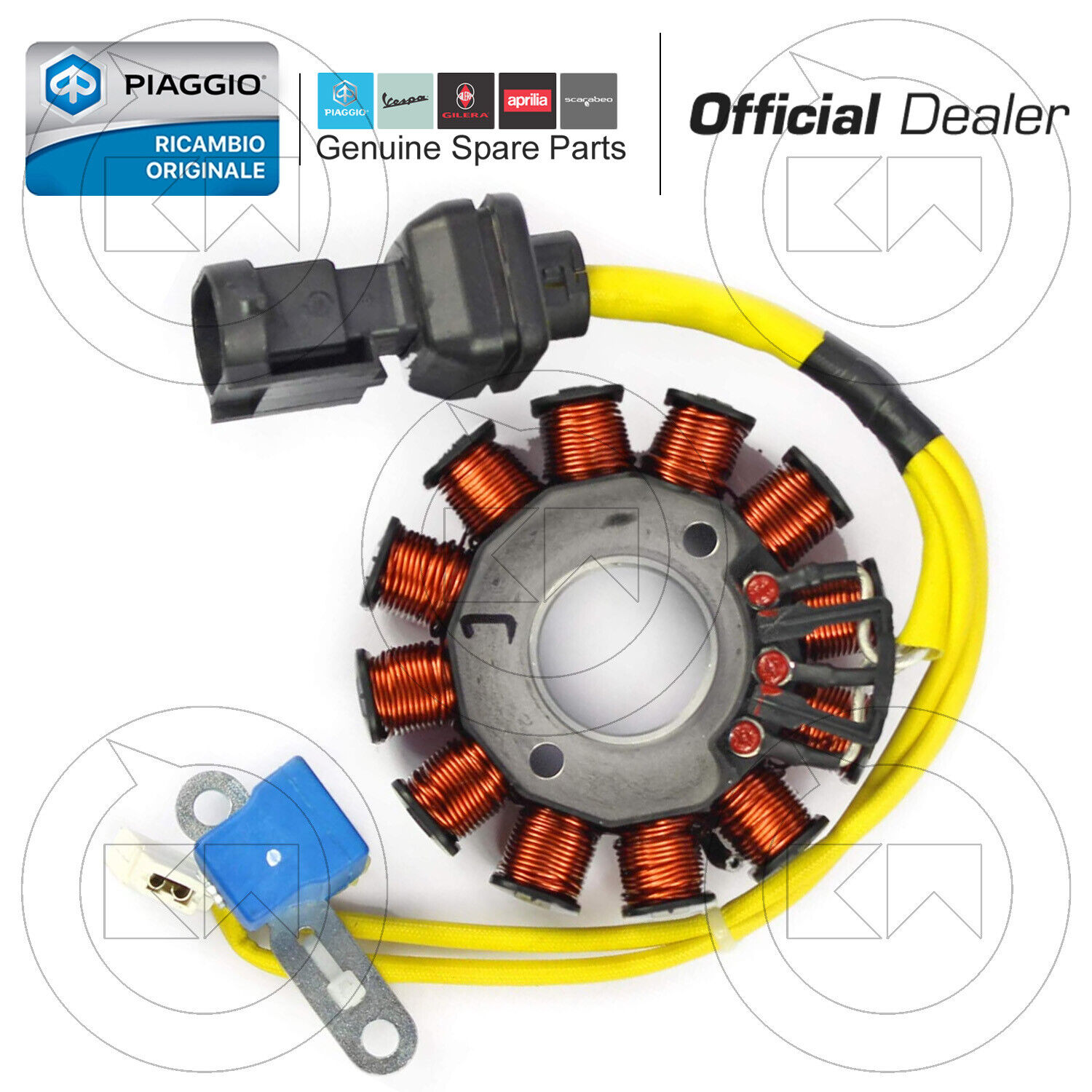 584690 STATORE MAGNETE VOLANO ORIGINALE PIAGGIO VESPA S 4T EURO 3 125 2007-2008