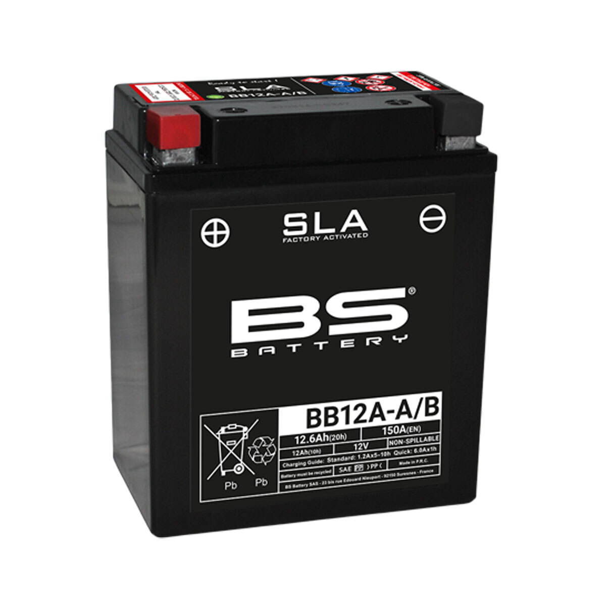 BATTERIA BS BATTERY SLA BB12A-A2  per Yamaha 600 FZ 1986-1988