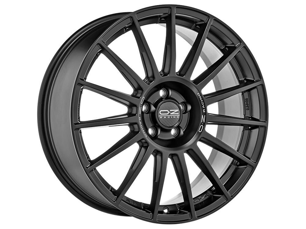 Cerchio in Lega OZ Superturismo Dakar 9x21 ET35 5x120 Matt Black Silver Letterin