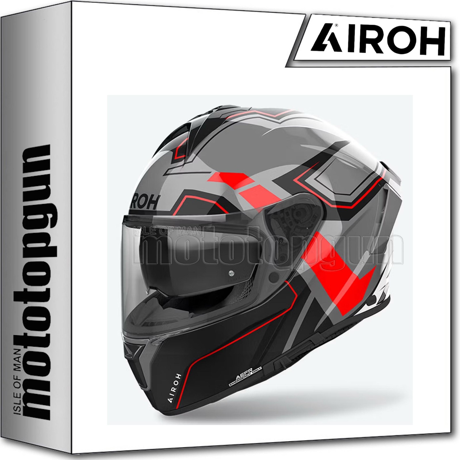AIROH CASCO INTEGRALE MOTO SP2D55 SPARK 2 DART ROSSO LUCIDO TG. L