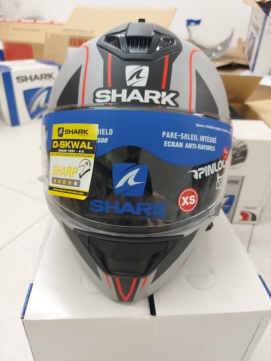 ✅ SHARK, Casco Moto Integrale Spartan Vz 160-165 🆕NEW🆕