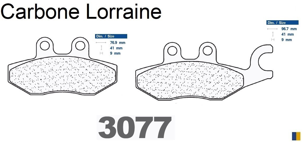 Pastiglie freno Carbone Lorraine tipo 3077 MSC
