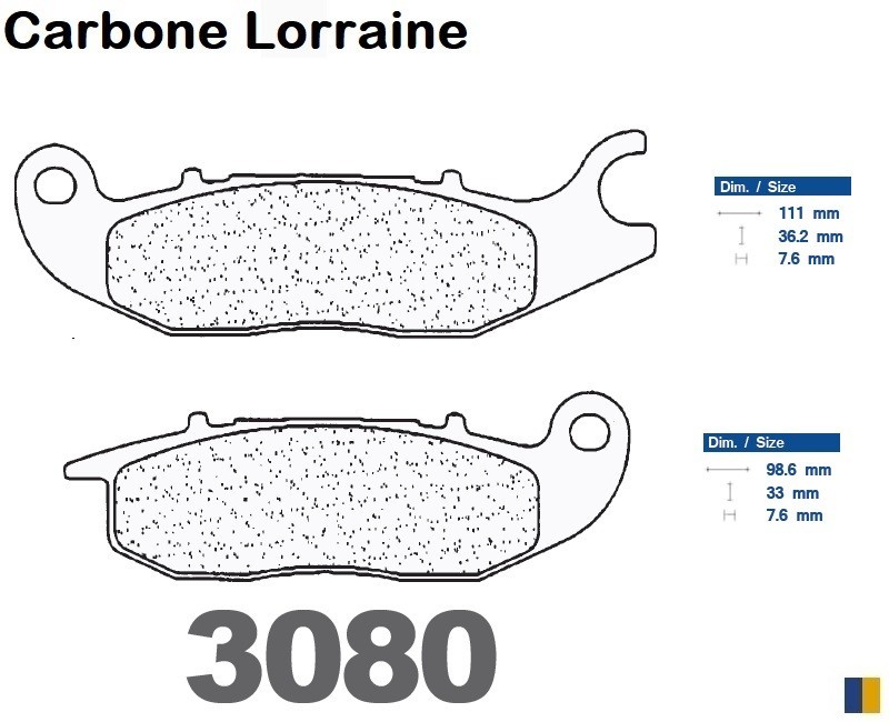 Pastiglie freno Carbone Lorraine tipo 3080 MSC