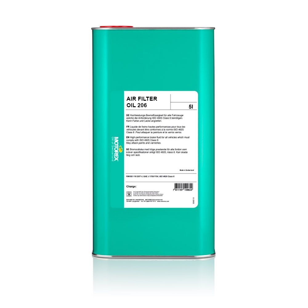 MOTOREX Air Filter Oil 206 - Tanica  5 Ltr - Packaging  1 Pz - M300051